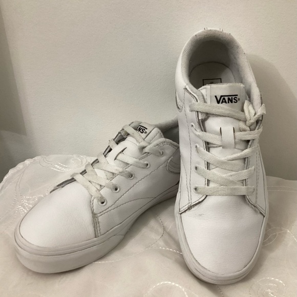 Vans Shoes Vans Seldan Tumble White Sneakers Youth Size